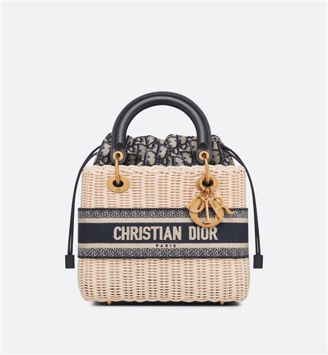 christian dior blue bag price|Christian Dior wicker bag.